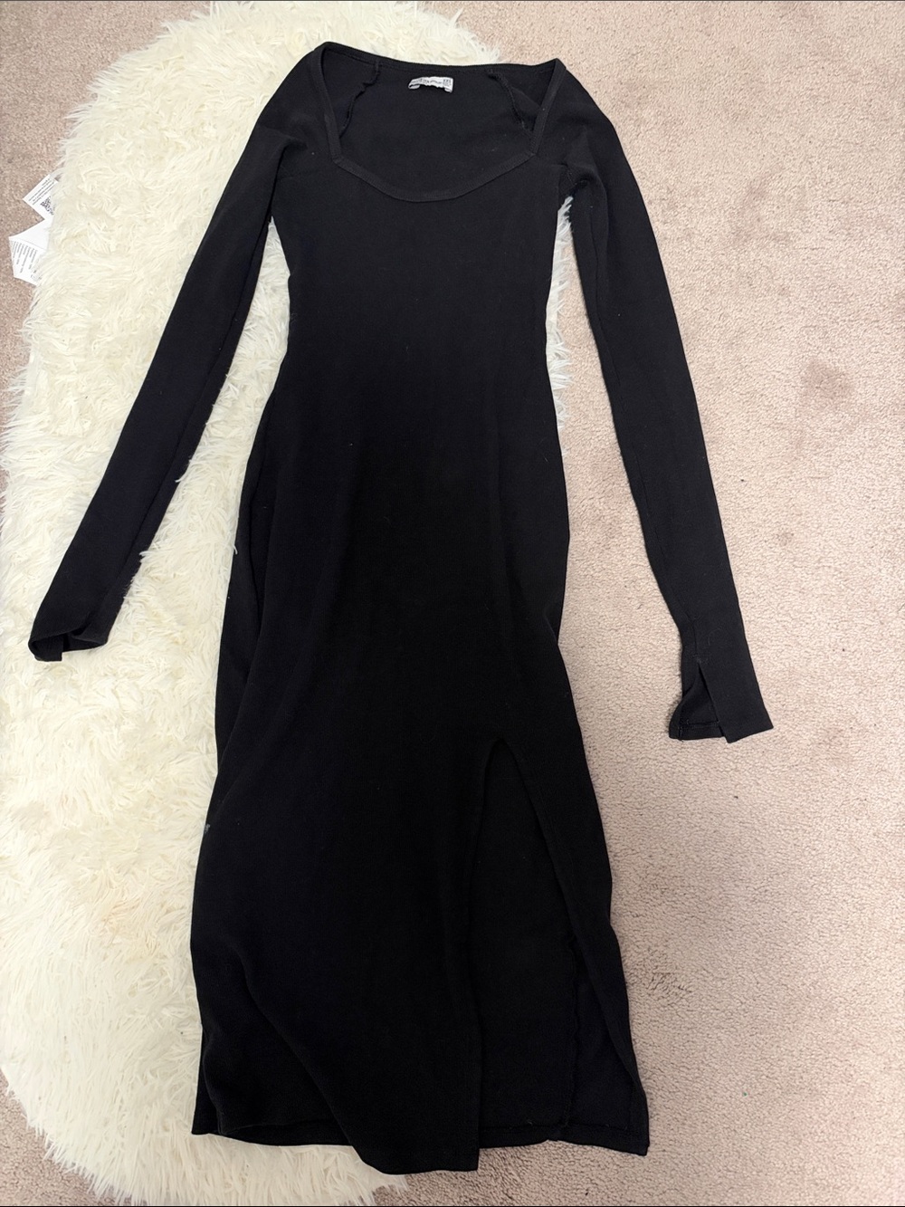 Hollister Black Long Sleeve Scoop Neck Knit Dress